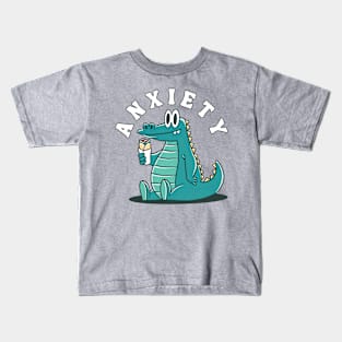 ANXIETY ALLIGATOR | Funny Mental Health, Depression, Anxiety Kids T-Shirt